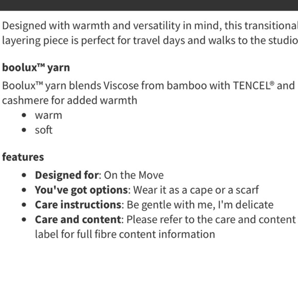 LULULEMON Forward Flow Poncho Gray Cashmere Blend
Oversized Sweater - Picture 7 of 9